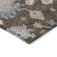 thumbnail image 5 of HomeRoots 606146 3 x 5 ft. Chocolate, Beige & Blue Floral Washable Indoor & Outdoor Rectangle Area Rug, 5 of 5