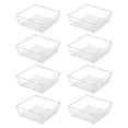 thumbnail image 1 of Organizador de cajones de almacenamiento Backerysupply de plástico transparente, juego de 8, 1 of 7