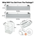 thumbnail image 7 of Shuntong Premium Shower Caddy, Adhesive Bathroom Shower Organizer and Storage, No Drill Shower Shelves for Inside Shower, Rustproof Shower Storage Rack 3 Pack Gold, 7 of 7