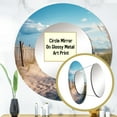 thumbnail image 3 of Designart "The Path Leading to the Beach IV" Beach & Ocean Rund Mirror For Wall Decor - Large Beige Round Printed Mirror - Coastal Round Mirror 29" x 29" Inch, 3 of 5