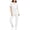 White, variant on Hurxie Scrubs Medical Uniform Women and Man Scrubs Set Medical Scrubs Top and Pants Navy,L