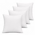 thumbnail image 3 of Lux Decor 18x18 Pillow Inserts 4 Pack - Hypoallergenic Square Form Throw Pillow Inserts, White Decorative Pillows for Couch, Sofa, Bed, Chair, Bench & Living Room, 3 of 18