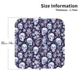 thumbnail image 2 of Vsdgher Skull flower crystal Leather Coasters for Drinks, Durable Drink Coasters 4 Set for Tabletop Protection, Luxurious Home Décor and Housewarming Gift ( {designName})Square, 2 of 6
