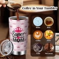 thumbnail image 3 of Gift for Mom, Mothers Day Gift from Daughter Son Husband, 20oz Coffee Tumbler with Lid and Straw, Funny Christmas Gifts for Mum, Anniversary Birthday Present for Wife Grandma Stepmom, Super Mom, 3 of 6