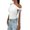 White, variant on Women'S Ruched One Off the Shoulder Tank Tops Asymmetrical Neck Tie Shoulder Going Out Top Black XS