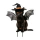 thumbnail image 2 of Estatua de gato con sombrero de bruja de metal para decoración de jardín de Halloween con calabaza para patio, patio, estaca de tierra, decoración navideña al JASKFLY, 2 of 9