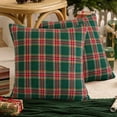 thumbnail image 3 of Christmas Pillow Cover 18x18 Set of 4 - Green Tartan Checkered Throw Pillow Cover, Farmhouse Buffalo Plaid Xmas Decorative Cushion Case for Couch Sofa, Christmas Holiday Decor, 3 of 5