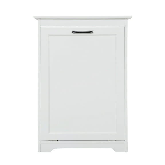 Yardi Yard Multi-Purpose Garbage Bin Cabinet, 13 Gallon Capacity, White, 22.1"L x 15.6"W x 30.7"H