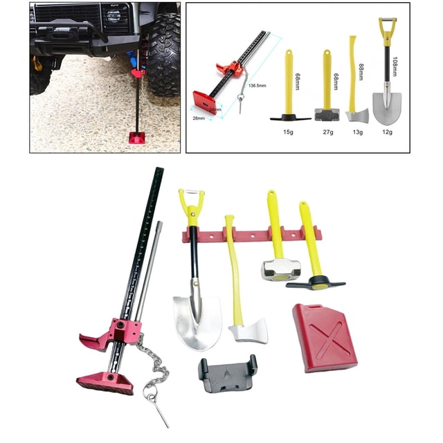 Accesorios de Decoración para coche RC 1:10 perfecl Combo con lata de Gas gato martillo