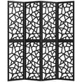 thumbnail image 1 of HOMCOM 4 Panel Room Divider, 5.6 FT Lightweight Privacy Screen, Black, 1 of 10