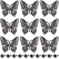 thumbnail image 1 of 1 caja de 10 botones de mariposa con rosca trasera, hebillas decorativas de metal vintage, botones de concho de repuesto, cierre a presión, adorno artesanal de cuero., 1 of 9