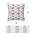 thumbnail image 2 of Throw Pillow Covers, Black White Snail Print Soft Square Pillow Cases with Invisible Zipper for Couch Bed Sofa, Farmhouse Fall Home Decor 16"x16", 2 of 7