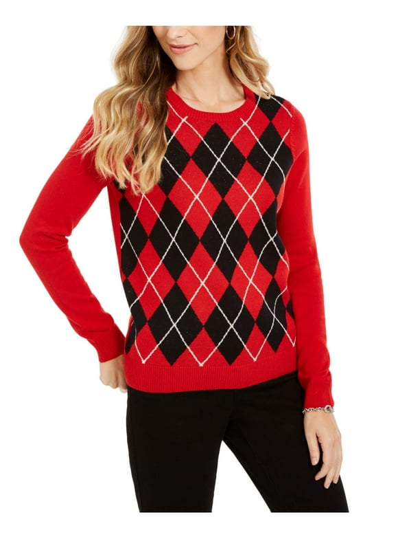 CORGI ARGYLE KNIT SWEATER WOOL BLACK 38 | testes.metalesp.com.br
