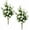 Camellia, variant on Artificial Topiary Tree with Pink Eucalyptus, Set of 2-17in UV Resistant Fake Evergreen Tree for Porch, Outdoor Artificial Plants for Planters - Ground Spike Included