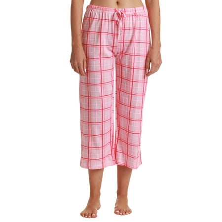 

Just Love Womens Pajama Plaid Capri Pants Sleepwear 6331-10281-PUR-XL (Coral Plaid Medium)