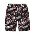 thumbnail image 4 of Lsque Mens Swim Trunks Vintage Skull Casino Pattern - Bathing Suit Compression Liner - Beach Swim Shorts Swimwear - (S-3XL) - Stretch Quick Dry -3X-Large, 4 of 9