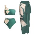 thumbnail image 1 of Gibobby Conjunto de Bañador Sexy Traje De Baño De 1 Pieza Con Estampado Abstracto De Bloque De Color Retro Para Mujer + Traje De Baño De 1 Pieza Para Cub(Verde,CH), 1 of 5