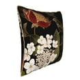 thumbnail image 2 of YFYANG Square Velvet Decorative Throw Pillow, 20"x20" Vintage Flower Bird Pattern Pattern Sofa Bed Cushion Pillows, 2 of 7