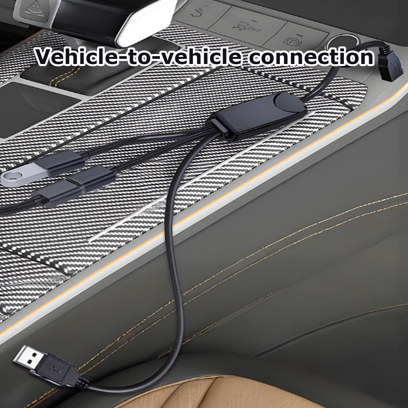 USB 2.0 Splitter Cable 1 Male to 2 Female Ports for Webcam & Mic Sync in Video Conferencing