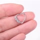thumbnail image 4 of 1 Uds. De circonitas en forma de corazón, anillo de cobre para nariz, Piercing para el cuerpo electrochapado, joyería, 4 of 5