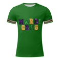 thumbnail image 3 of Gephdiin Graphic Tees Mens T-Shirts Mardi Print T Shirt for Men's Carnival3D Printed T Shirt With Short Sleeves Graphic Tees Men Mens Shirts Polyester Green L, 3 of 4