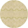 thumbnail image 1 of Ahgly Company Machine Washable Indoor Round Transitional Khaki Gold Area Rugs, 3' Round, 1 of 7