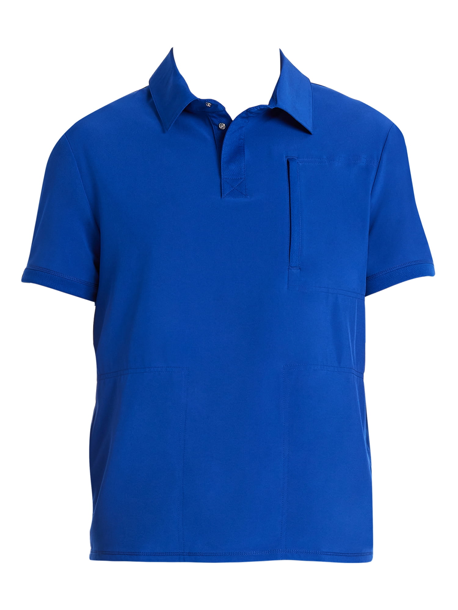 Scrubstar Men's Premium Performance Stretch Polo Scrub Top, Sizes XS-3XL
