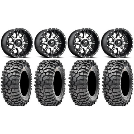 Fuel Nutz Black 14 Wheels 30 Roxxzilla 396 Tires Yamaha Viking Wolverine YXZ1000R