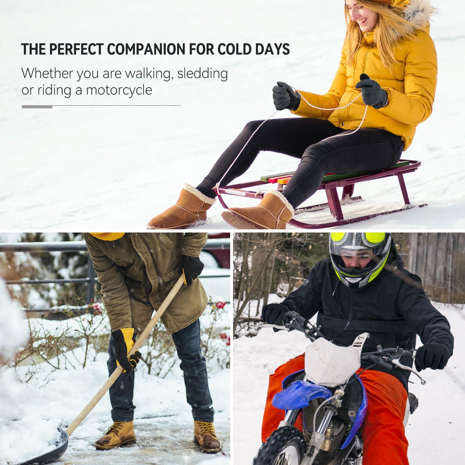 Ozero Deerskin Suede Winter Gloves -30°F Rated photo 4