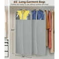 thumbnail image 3 of 4" Gusseted Garment Bags for Hanging Clothes 65" Foldable Garment Bags for Hanging Clothes, 3 of 5