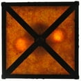 thumbnail image 6 of Meyda Tiffany 128311 Elk At Lake 2 Light 10" Wide Flush Mount Square Ceiling Fixture -, 6 of 7