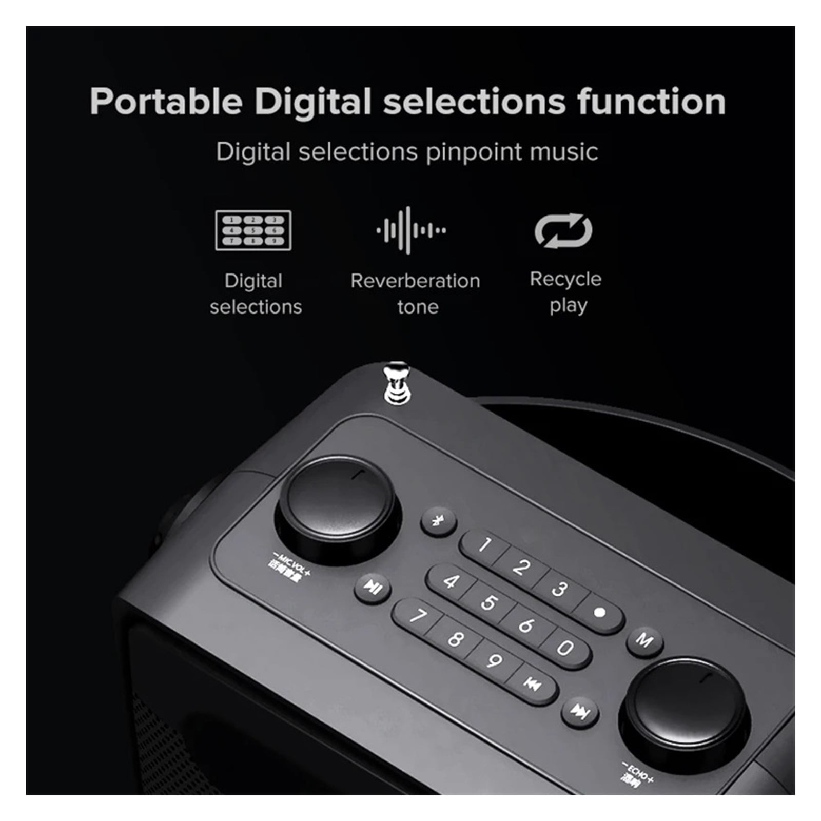 25W Portable Voice Amplifier Speaker With Handheld Wireless Microphone Echo AUX Recording TWS Radio ,Powerful Voice Amplifier