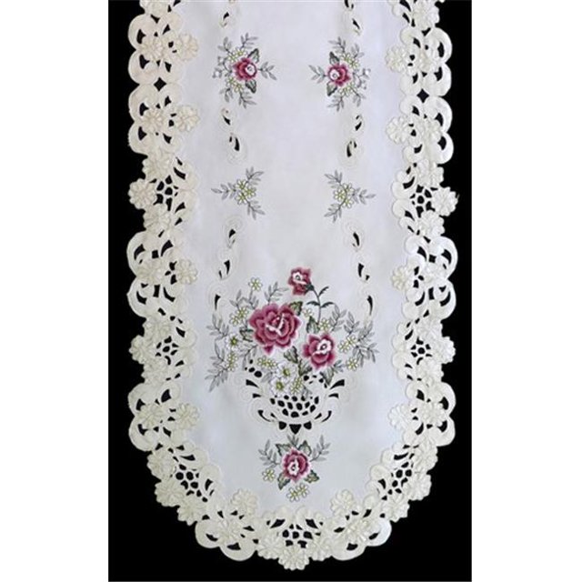 Coureur Ovale Rose Anglais, 16 x 72 Po.