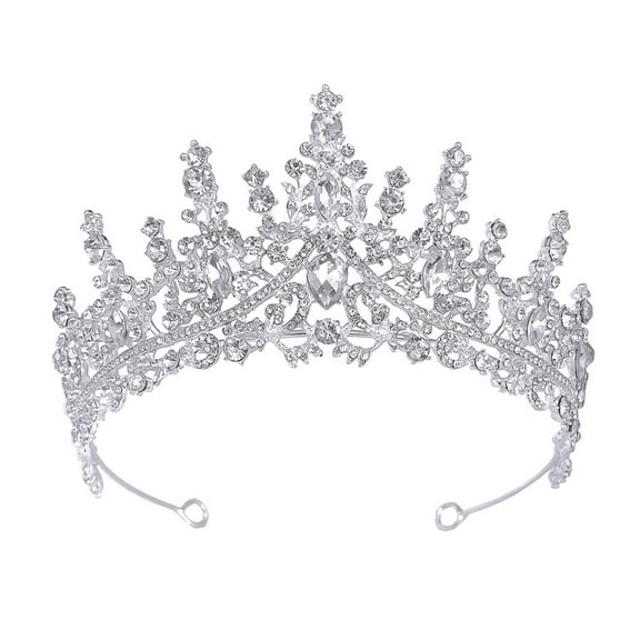 Rhinestone Tiara Crown for Wedding Bridal Party Headdress Hair Accessory