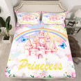 thumbnail image 2 of Erosebridal Magical Castle King Sheet Sets, Pink Rose Bedding King Size, Romantic Princess Reversible Bed Sheets King, Ultra Soft Bedroom Decoration, 4pcs, 2 of 7