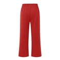 thumbnail image 4 of Vibrex Girl's Wide Leg Sweatpants Elastic High Waisted Loose Pants with Pockets Solid Color Atheltic Casual Drawstring Sweat Pants 5-14 Years, 4 of 9