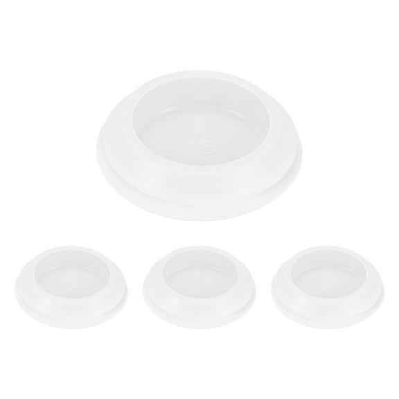 Uxcell 4-Packs Silicone Plugs, Snap in Locking Hole Plugs for 35-38mm Hole, Round Hole Rubber Plug Waterproof Sealing Plugs [White]