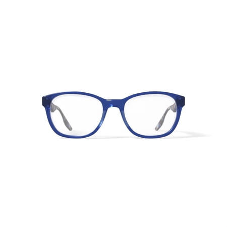 M America Women's MU208F Square Prescription Eyeglasses with Case, Crystal Blue
