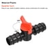 thumbnail image 3 of Conector de barbilla de 25 mm Uxcell con válvula de bola de cierre de plástico para riego, paquete de 2, 3 of 4