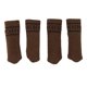 thumbnail image 5 of Protector de patas de silla de 20 piezas, cubiertas de tapas para muebles de mesa, previene arañazos, juego de almohadillas de suelo de punto gruesas sin ruido, color marrón, 5 of 8
