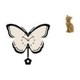thumbnail image 1 of Reloj de pared acrílico de mariposa para oficina, comedor, habitación de niños, con estatua de gato, adorno de escritorio coleccionable, 1 of 8