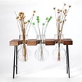 thumbnail image 3 of Marco de madera creativo florero planta hidropónica contenedor transparente decoración de escritorio, 3 of 5