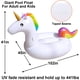 thumbnail image 3 of Flotador inflable para piscina TURNMEON 102 con forma de unicornio gigante para 2 a 4, 3 of 6