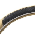 thumbnail image 2 of Black Beige PU Leather Car Steering Wheel Cover Enhanced Driving Pleasure, 2 of 12