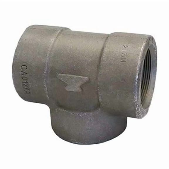 Anvil Tee Tee, 1/4" Pipe, FNPT, Black Forged Steel, Class 3000 0361119209