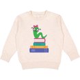 thumbnail image 2 of Inktastic Bookworm Girls Reading Toddler Sweatshirt, 2 of 4