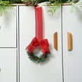 thumbnail image 2 of SharkTRUE Christmas Mini Cabinet Wreaths for Kitchen with Ribbon Bows Red Berry Window Wreath, Hanging Artificial Small Garlands, 2 of 9