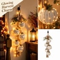 thumbnail image 4 of Rustic Wooden Pumpkin Door Hanging with Warm LED Lights,Halloween Decor 22.83-Inch Harvest Fall Farmhouse Decor with Autumn Leaves for Porch Entryway & Living Room., 4 of 8