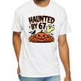 thumbnail image 2 of Halloween Haunted by 67 T-Shirt – Funny Ghost & Pumpkin Costume Tee, Meme-Inspired Spooky Shirt for Men & Women, 2 of 5