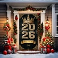 thumbnail image 6 of Sulaicai Happy New Year Door Cover Decorations, Black and Gold New Year Supplies Door Covers Banners for Front Door Porch Home Office Indoor Outdoor Decor, 70.8 x 35.4 Inch, 6 of 9